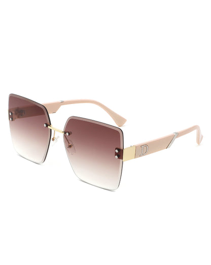 Kaelys - Women's Oversized Rimless Sunglasses-0