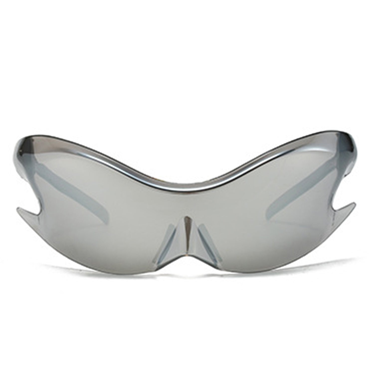 Whiestan - Futuristic Mirrored Sleek Wrap Around Sports Sunglasses-7