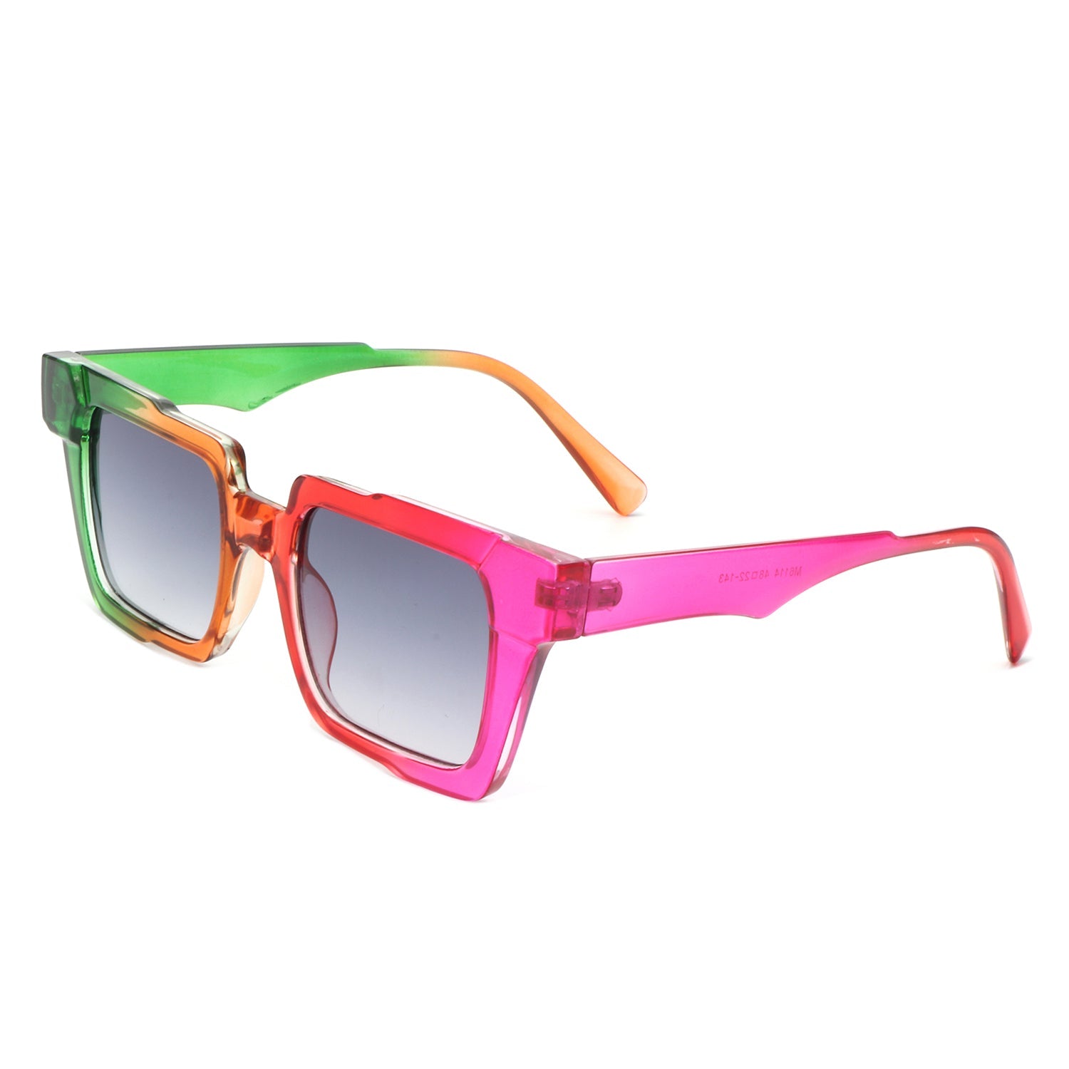 Xeno - Flat Top Geometric Fashion Square Sunglasses-6