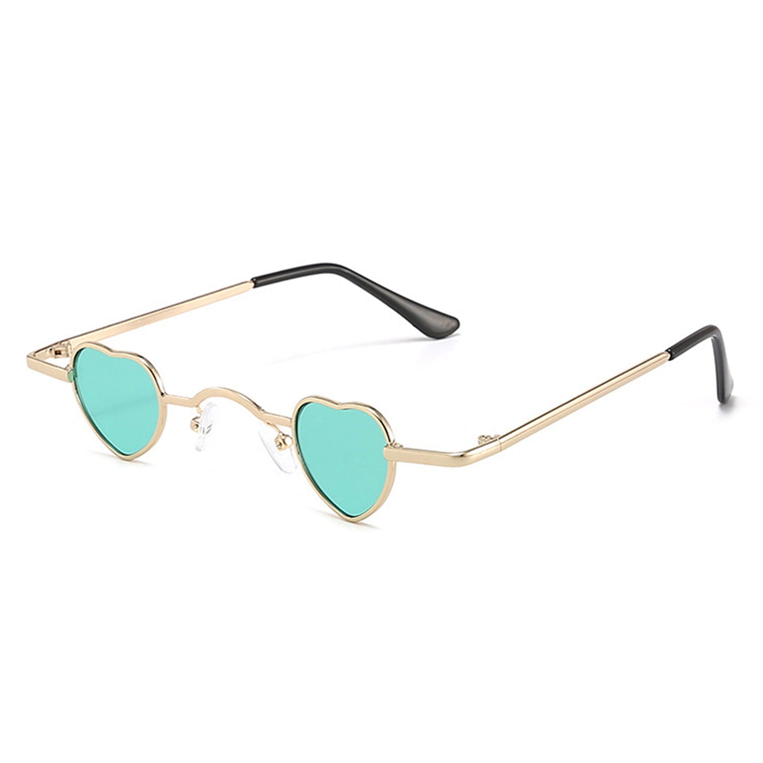 Zyral - Metal Heart Shaped Tinted Mini Color Pop Sunglasses-0