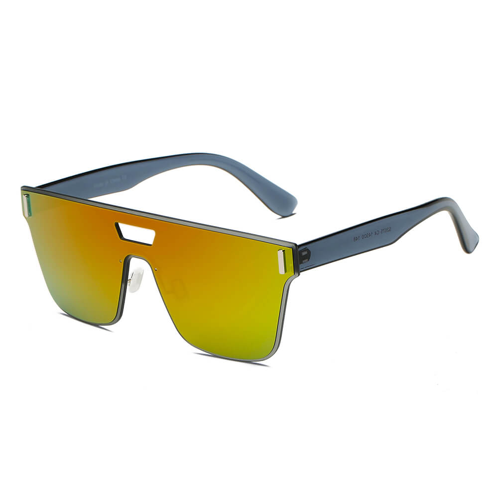 DEVON | Unisex Retro Square Mirrored Sunglasses-0