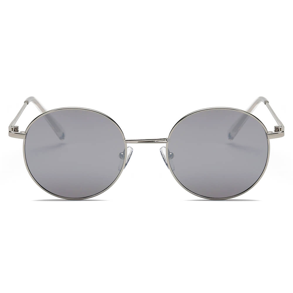 GENEVA | Retro Vintage Metal Round Oval Circle Sunglasses-3