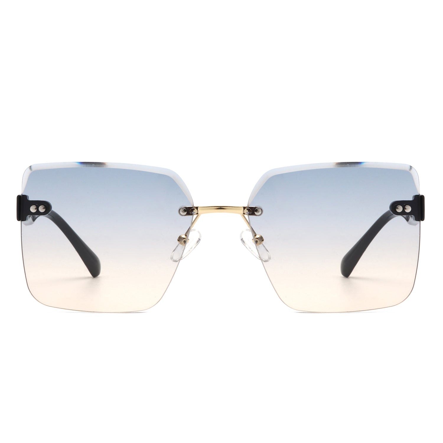 Aspos - Square Rimless Fashion Tinted Women Sunglasses-5