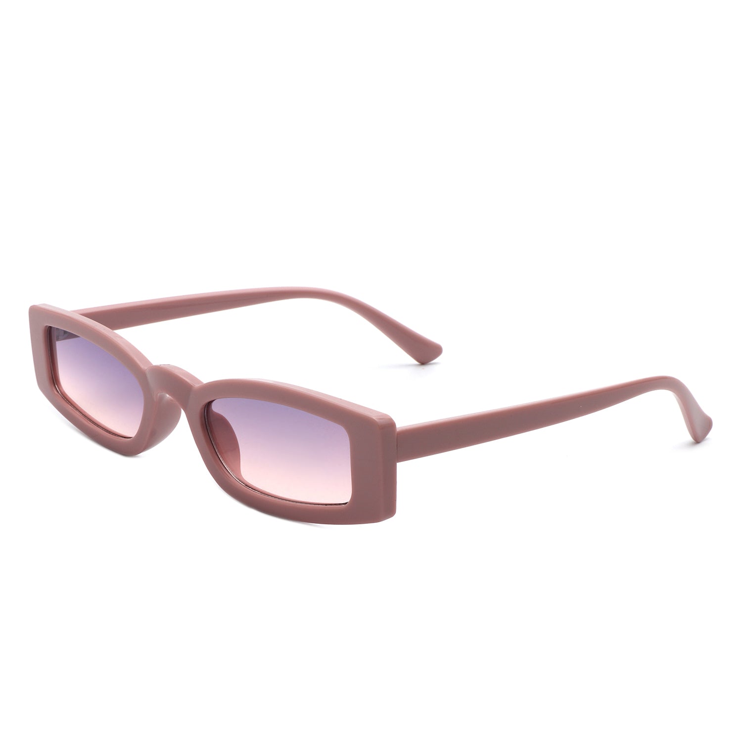 Starzest - Retro Rectangle Slim Tinted Square Narrow Sunglasses-7