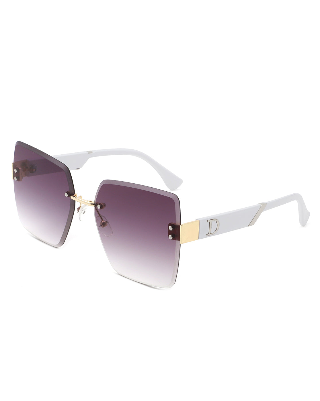 Kaelys - Women's Oversized Rimless Sunglasses-6