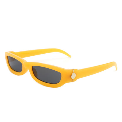 Skybloom - Rectangle Retro Slim Tinted Narrow Sunglasses-9