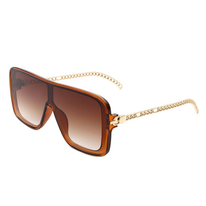 Wildwind - Square Fashion Flat Top Oversize Retro Sunglasses-8