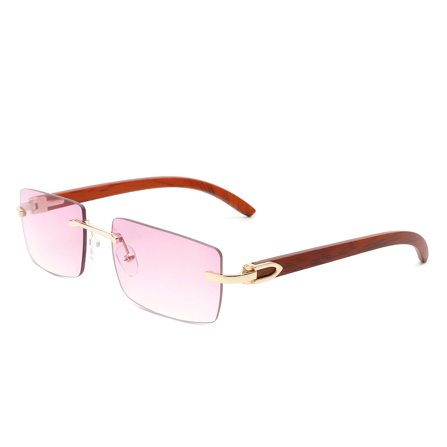 Oceanize - Rectangle Rimless Retro Frameless Fashion Tinted Sunglasses-9