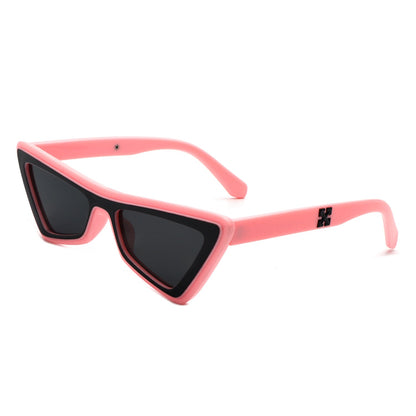 Sublar - Retro Triangle Fashion Colorful Cat Eye Women Sunglasses-10