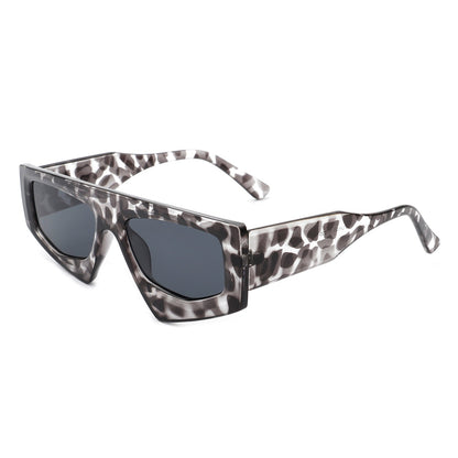 Xyrisia - Rectangle Retro Geometric Sunglasses-6