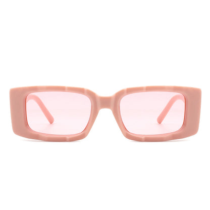 Tigrilla - Rectangle Retro Flat Top Fashion Vintage Square Sunglasses-10