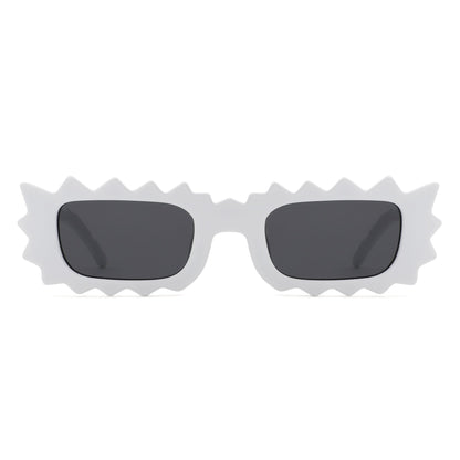 Zenn - Rectangle Modern Spike Irregular Wavy Square Sunglass-10