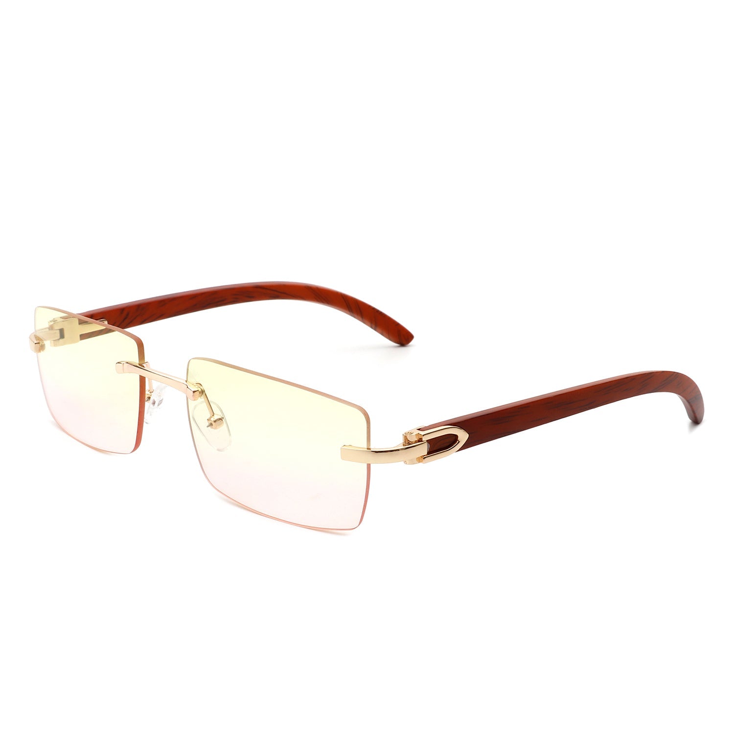 Oceanize - Rectangle Rimless Retro Frameless Fashion Tinted Sunglasses-11