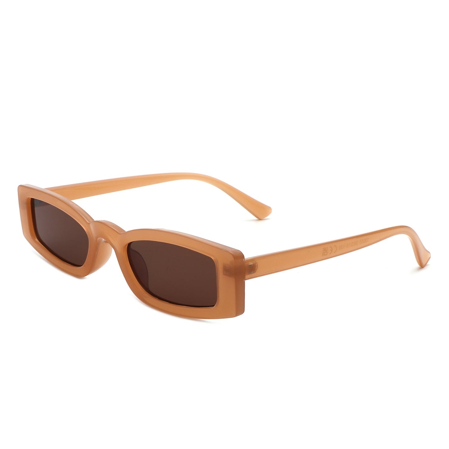 Starzest - Retro Rectangle Slim Tinted Square Narrow Sunglasses-8