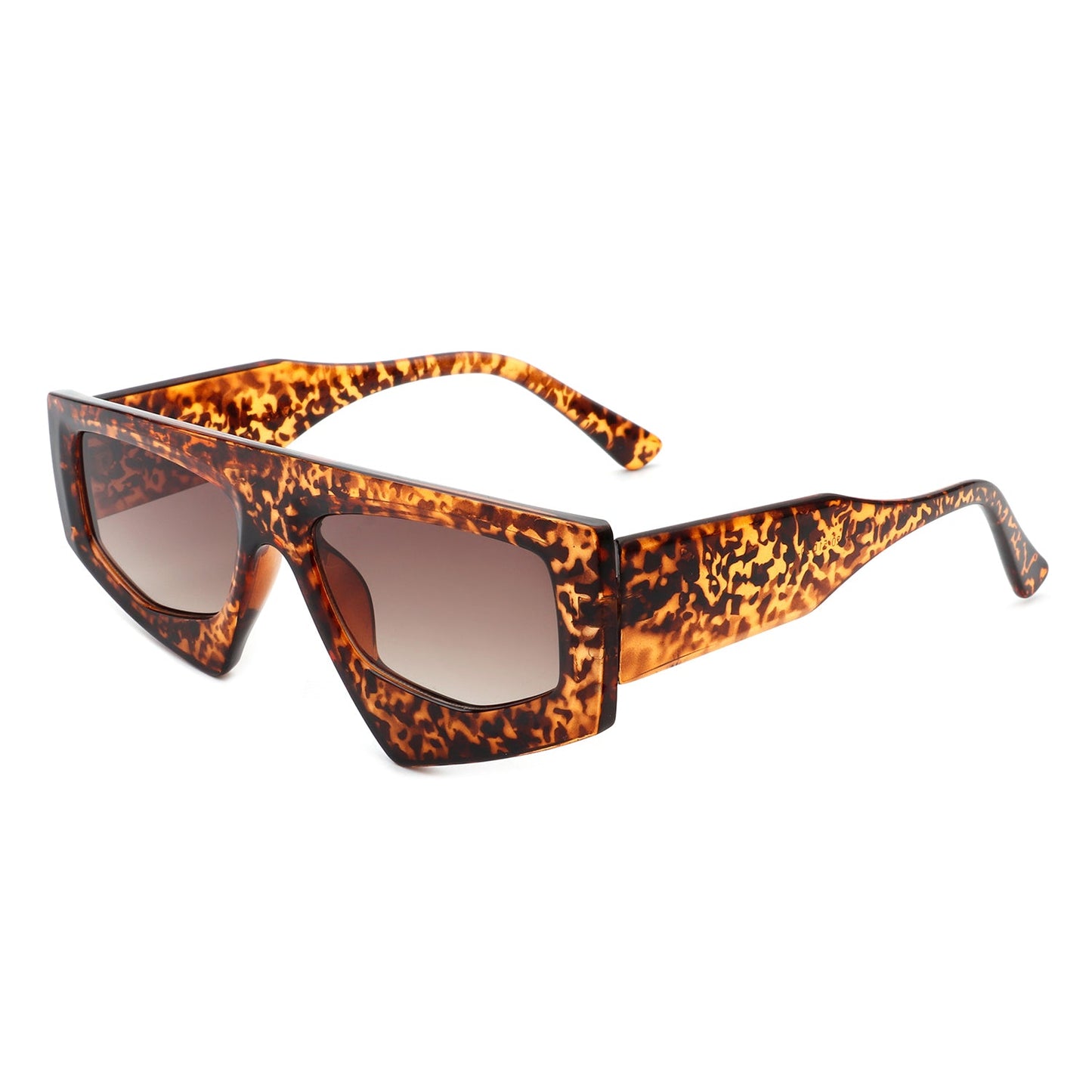 Xyrisia - Rectangle Retro Geometric Sunglasses-7