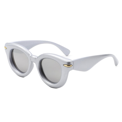 Glide - Round Thick Frame Retro Circle Sunglass-14