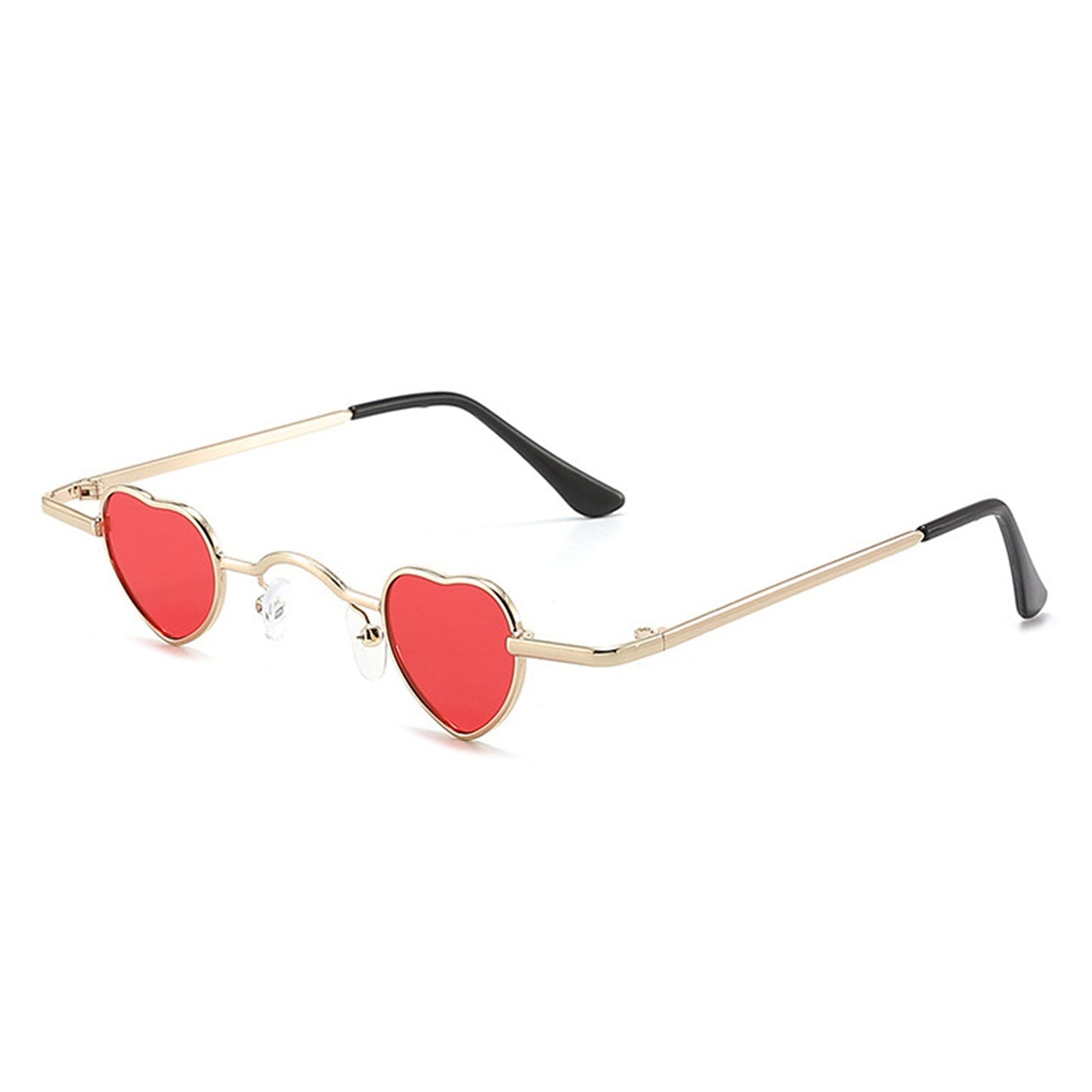 Zyral - Metal Heart Shaped Tinted Mini Color Pop Sunglasses-6