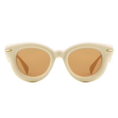 Glide - Round Thick Frame Retro Circle Sunglass-15