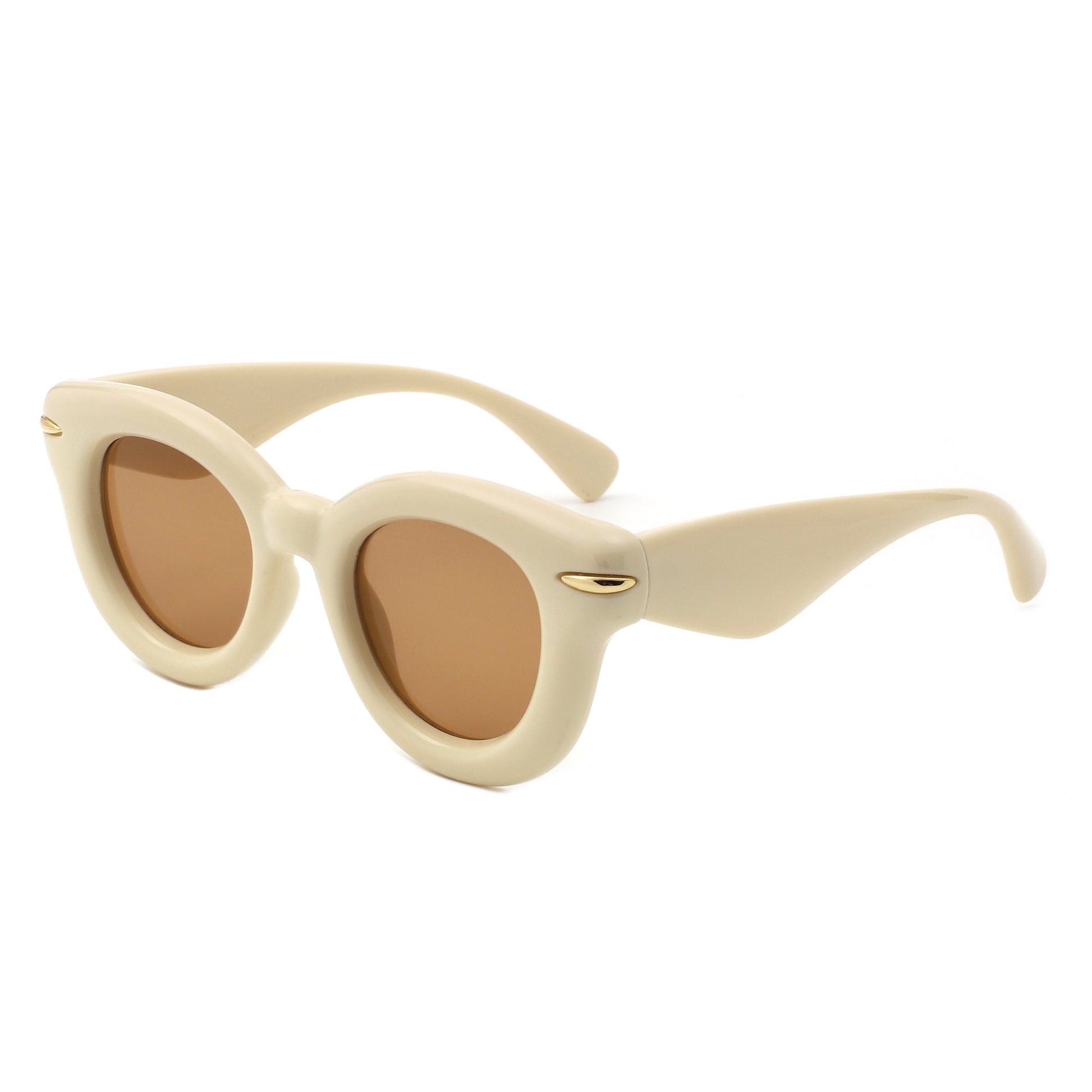 Glide - Round Thick Frame Retro Circle Sunglass-16