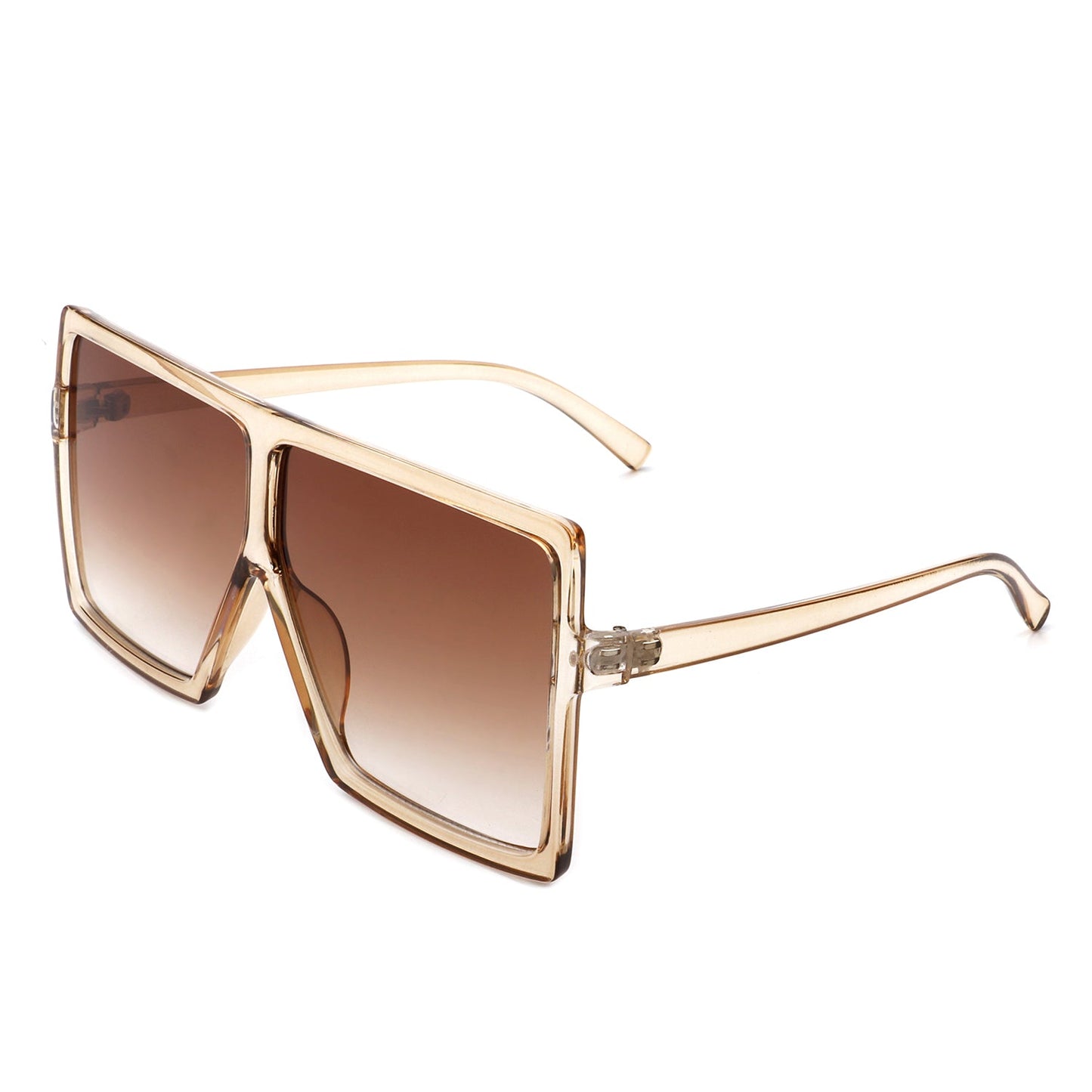 Zenithia - Square Oversize Women Flat Top Fashion Sunglasses-10