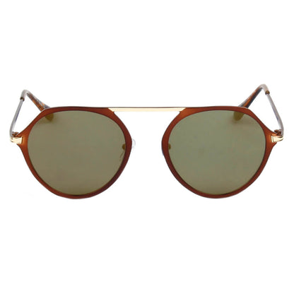 DRESDEN | Modern Flat Top Slender Round Sunglasses-3