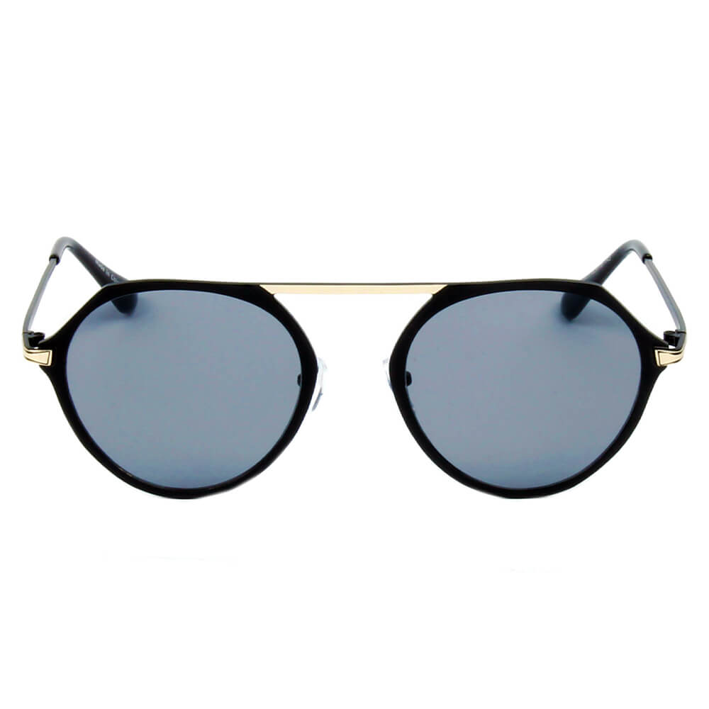 DRESDEN | Modern Flat Top Slender Round Sunglasses-5