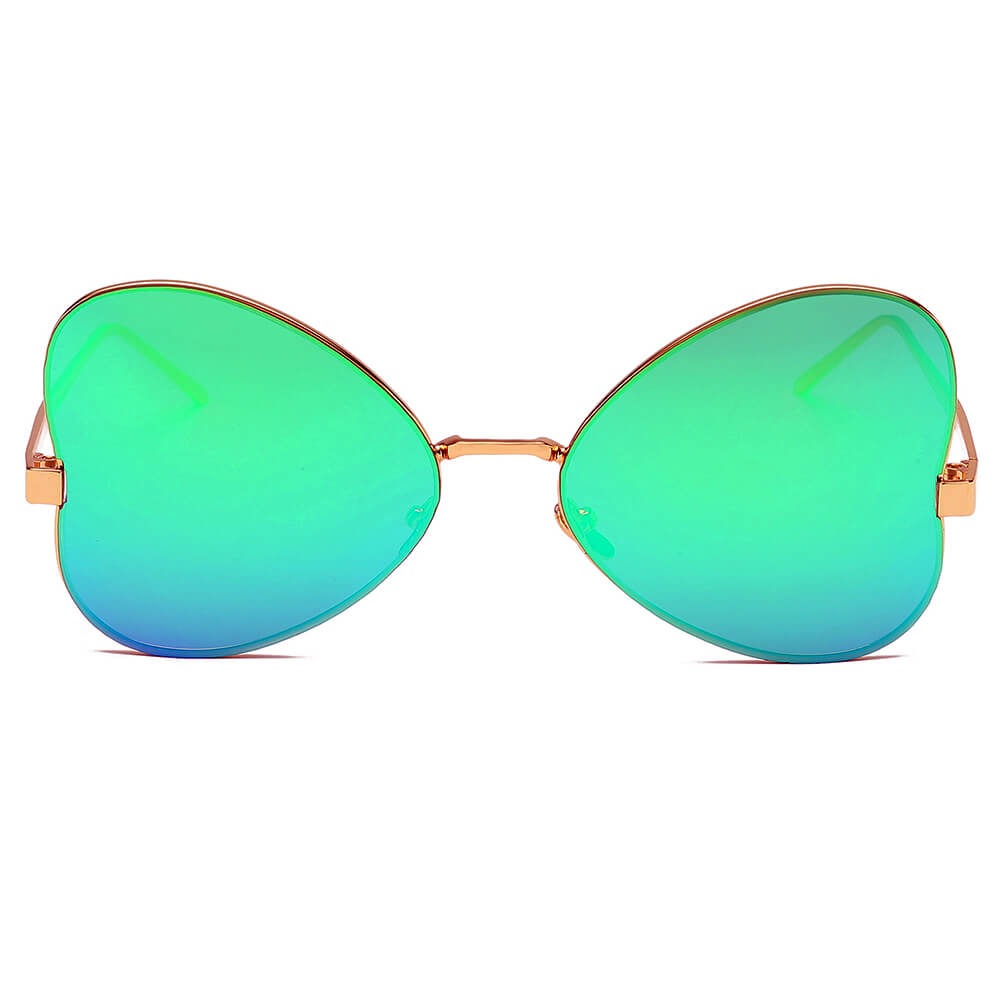 LINDSAY | Women Oversized Rounded Butterfly Fashion Sunglasses-3