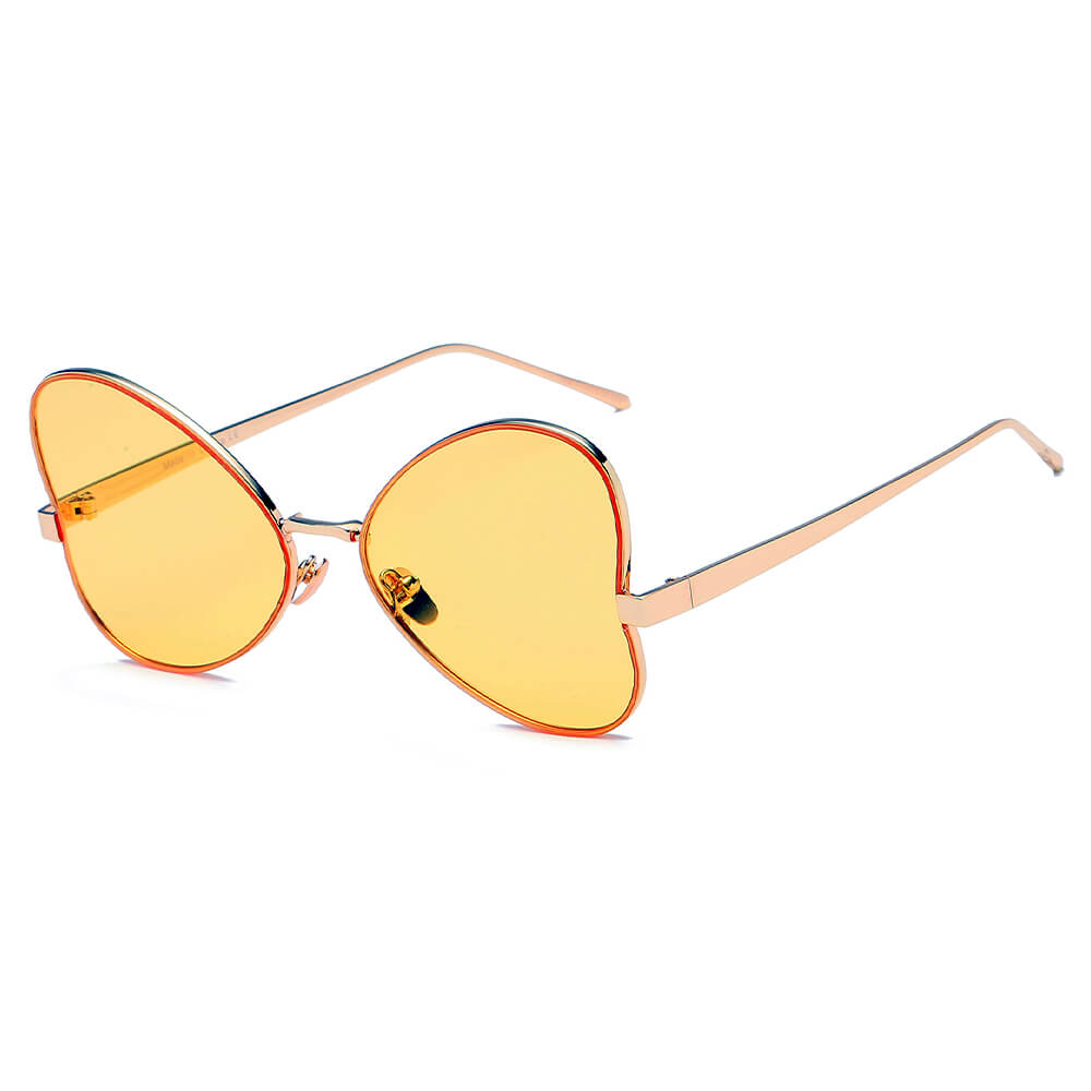 LINDSAY | Women Oversized Rounded Butterfly Fashion Sunglasses-4