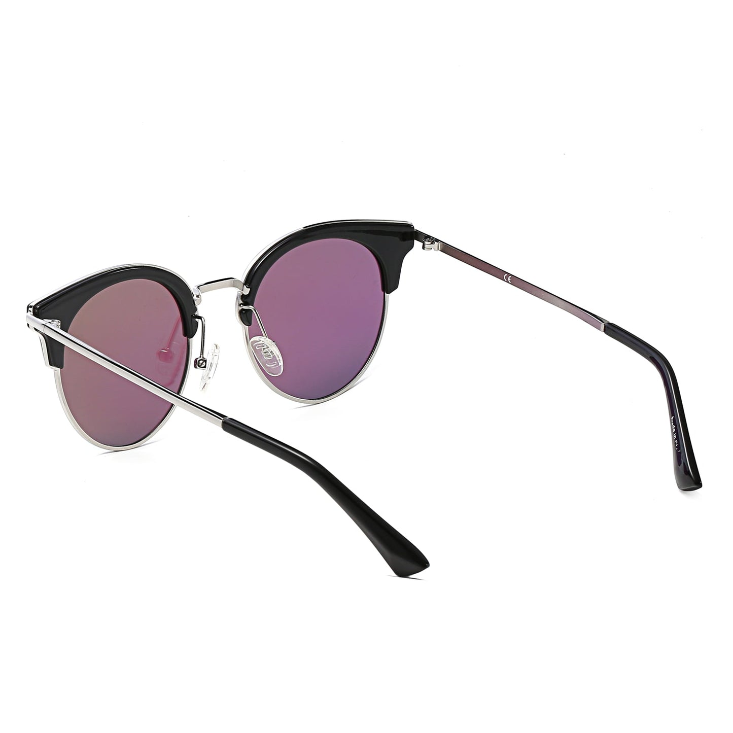 Biloxi -  Women Half Frame Round Cat Eye Polarized Sunglasses-13