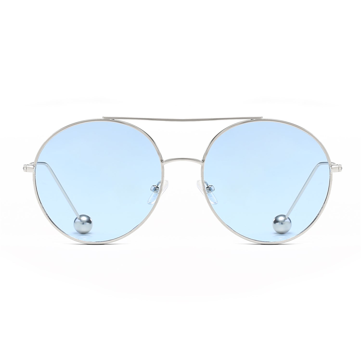 EUREKA | Unisex Round Tinted Lens Aviator Clear Glasses Balled Sunglasses-17