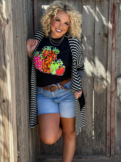 Callie Ann Stelter Neon Pumpkins Vneck & Sweatshirt