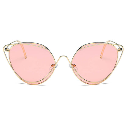 LISLE | Women Fashion Round Wire Art Cat Eye Sunglasses-1