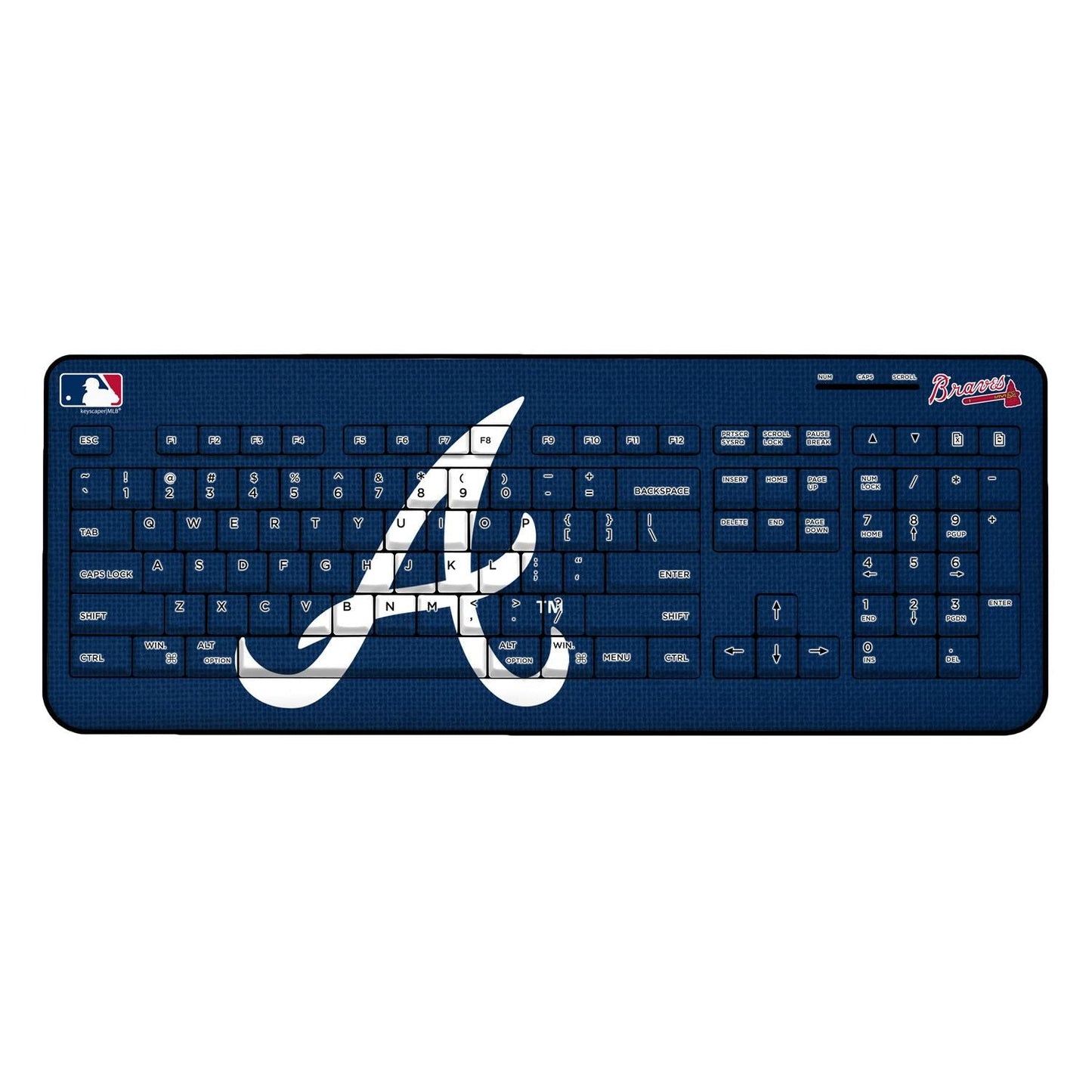 Atlanta Braves Solid Wireless USB Keyboard-0