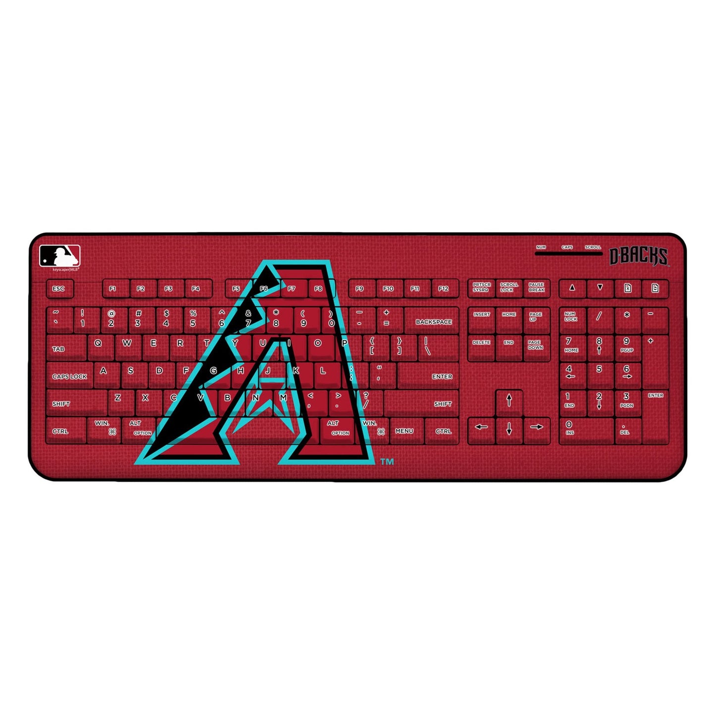 Arizona Diamondbacks Solid Wireless USB Keyboard-0