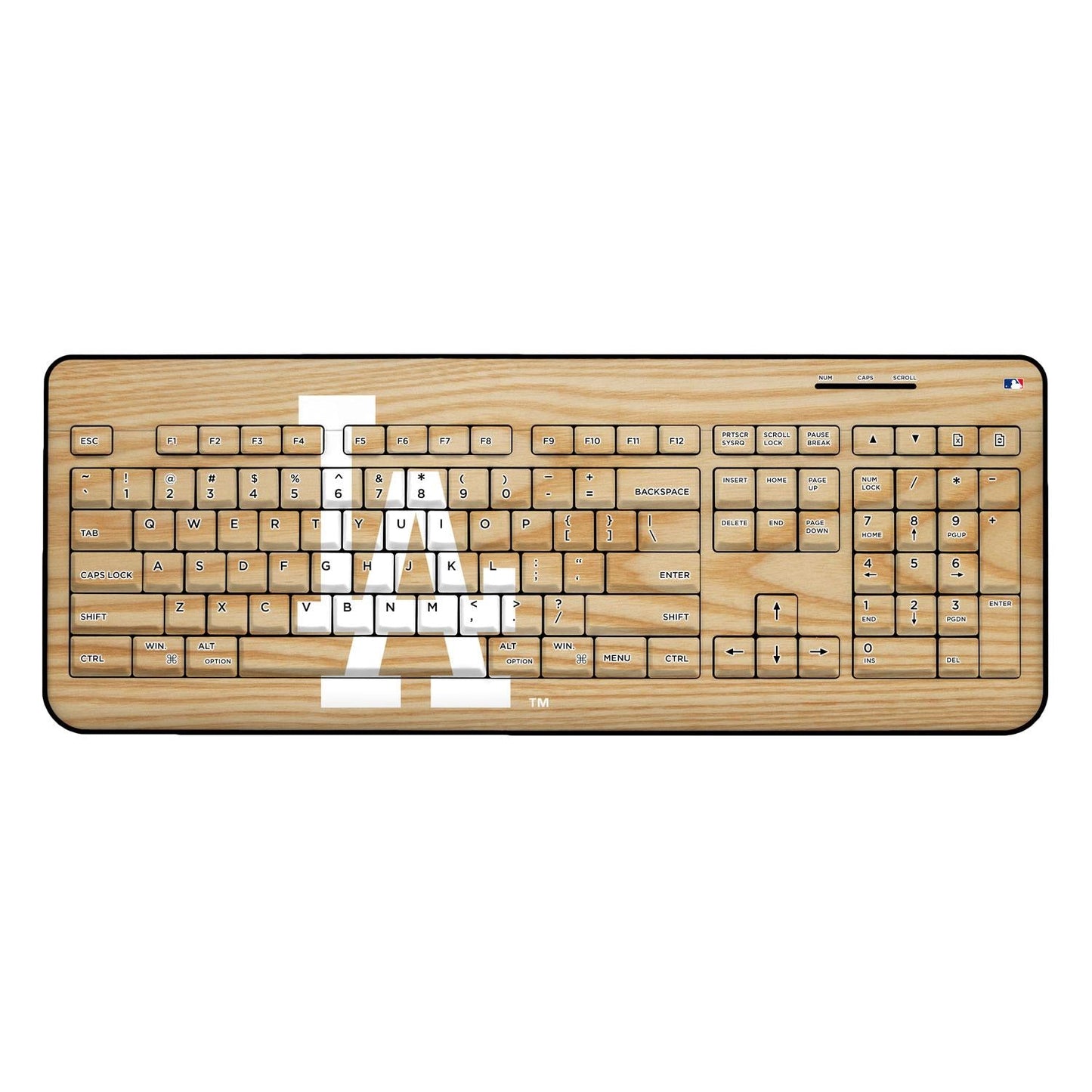 LA Dodgers Baseball Bat Wireless USB Keyboard-0