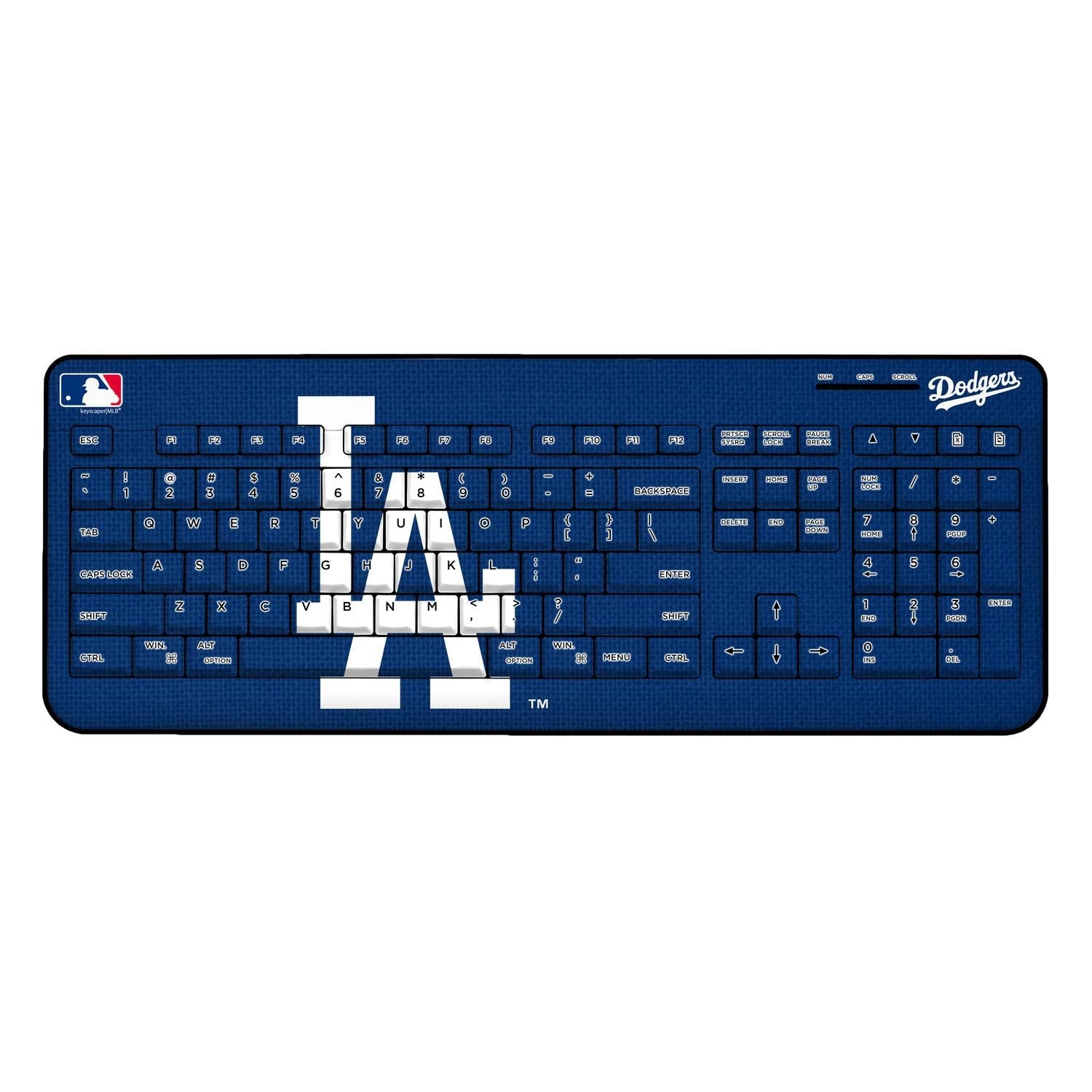 LA Dodgers Solid Wireless USB Keyboard-0