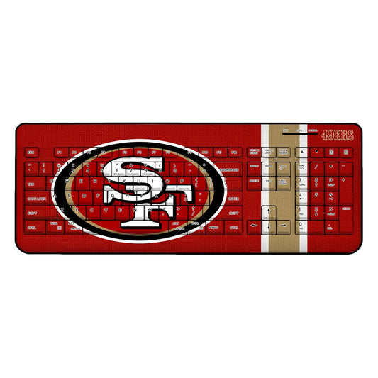 San Francisco 49ers Stripe Wireless USB Keyboard-0