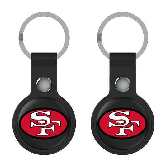 San Francisco 49ers Historic Collection Insignia Black Airtag Holder 2-Pack-0