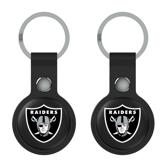 Las Vegas Raiders Insignia Black Airtag Holder 2-Pack-0