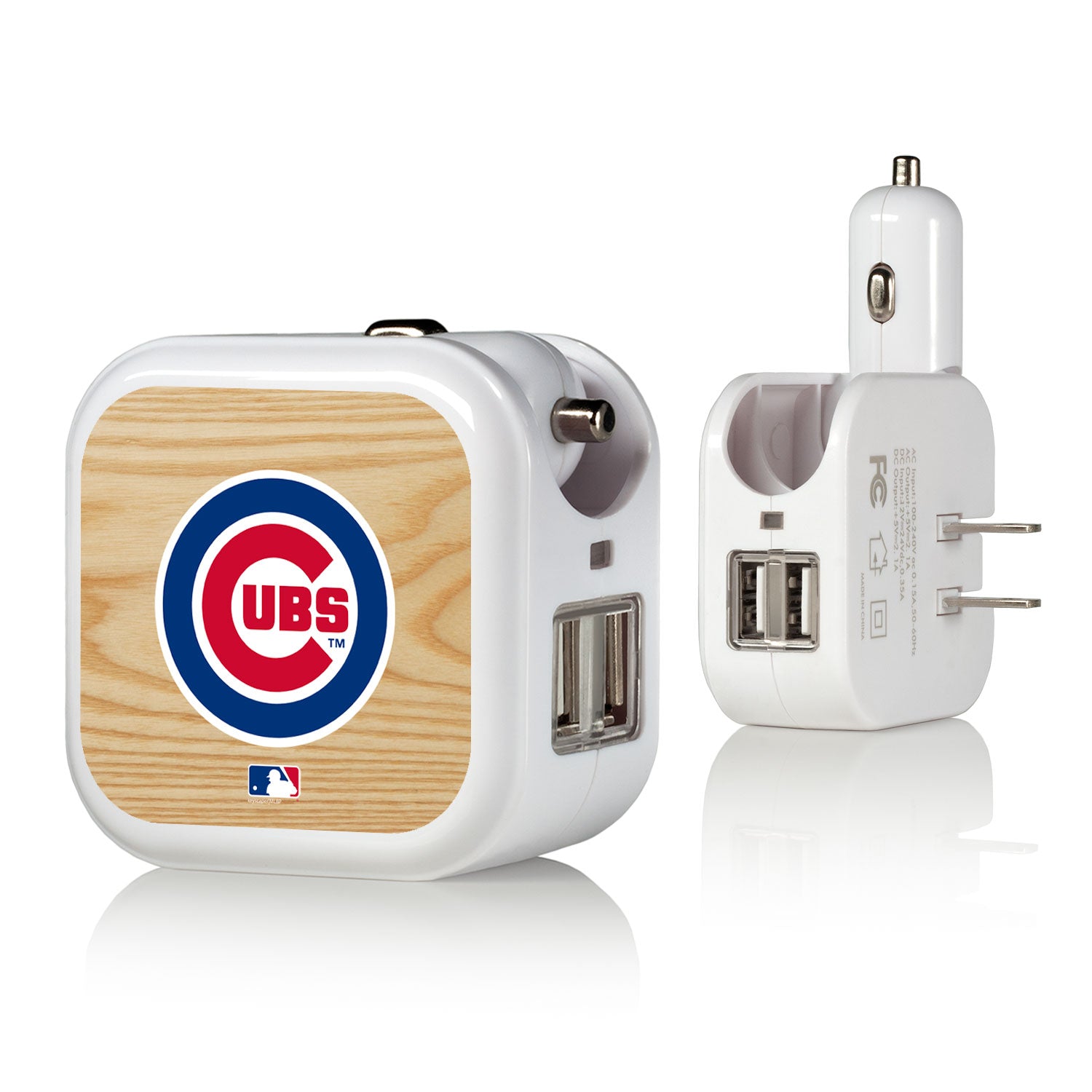 Chicago Cubs Cubs Wood Bat 2 in 1 USB Charger-0