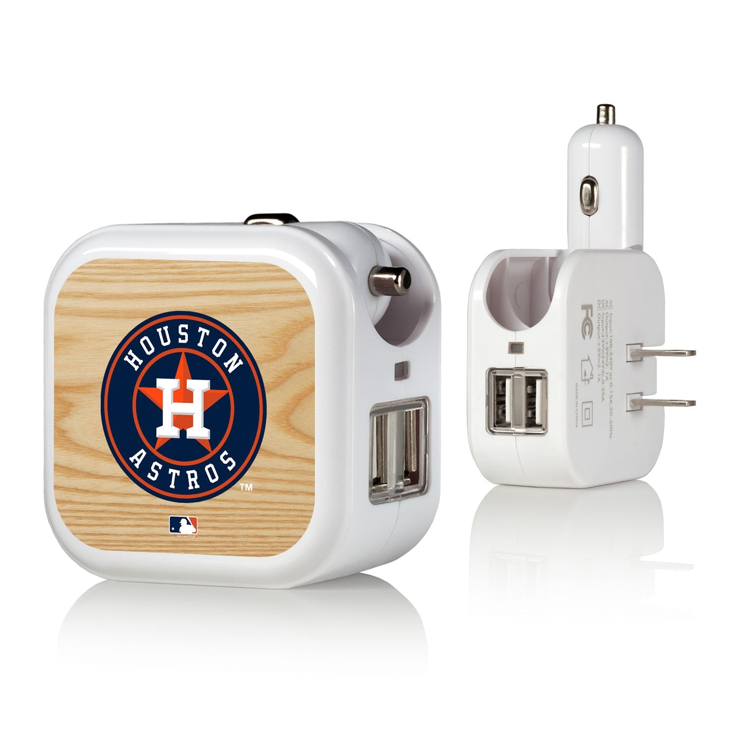 Houston Astros Astros Wood Bat 2 in 1 USB Charger-0