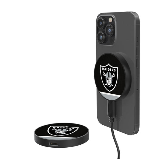 Las Vegas Raiders Stripe 15-Watt Wireless Magnetic Charger-0