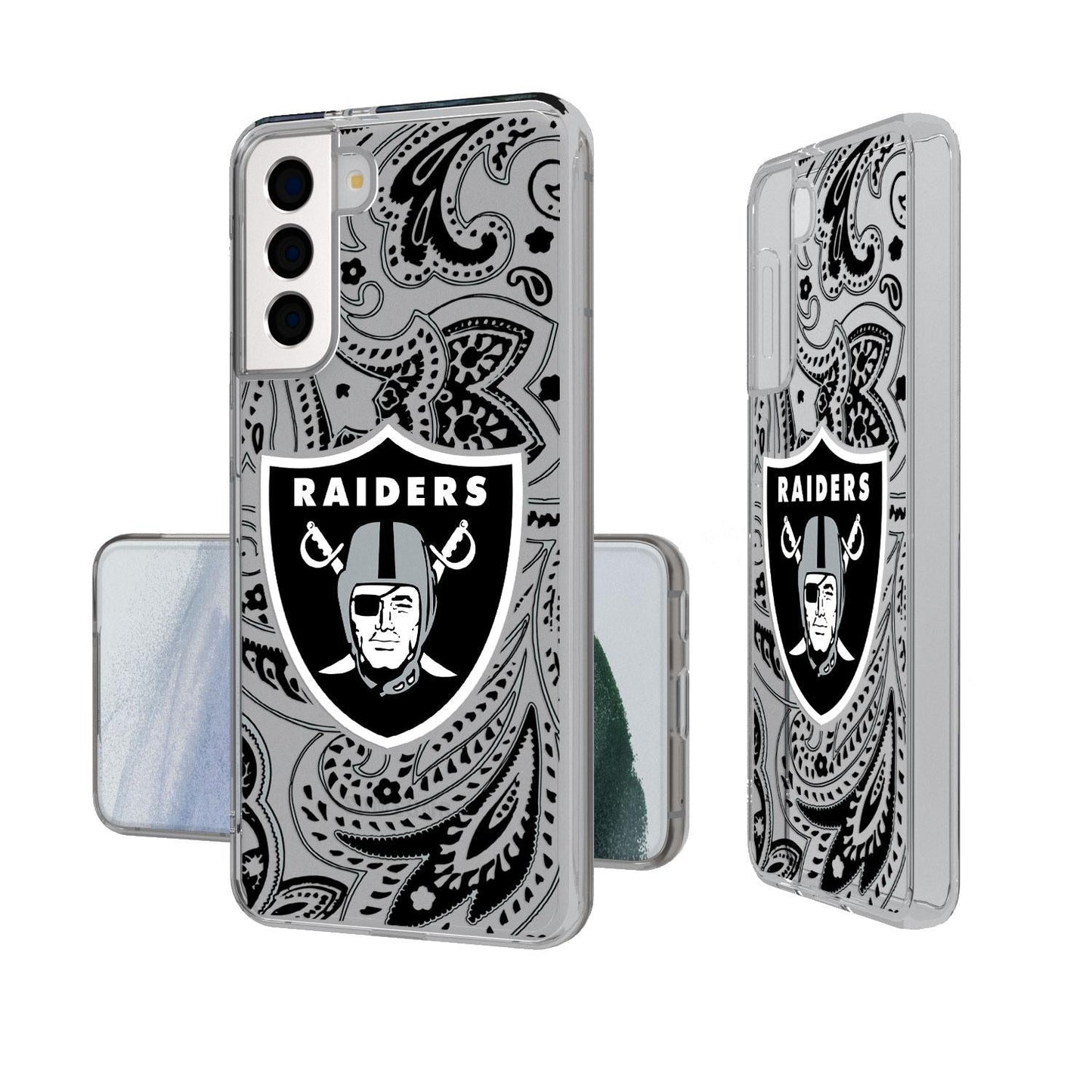 Las Vegas Raiders Paisley Clear Case-1