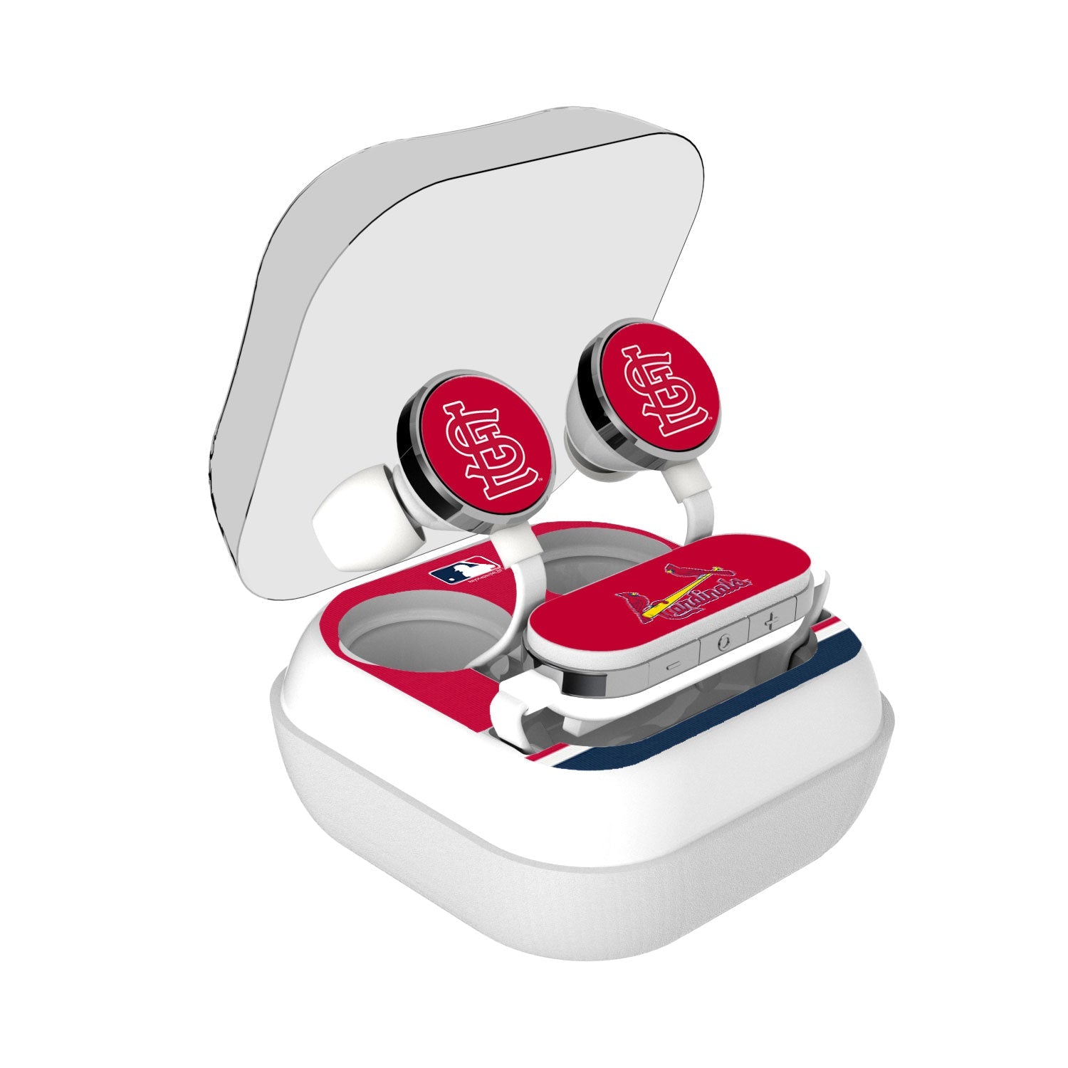 St Louis Cardinals Stripe Wireless Earbuds-0