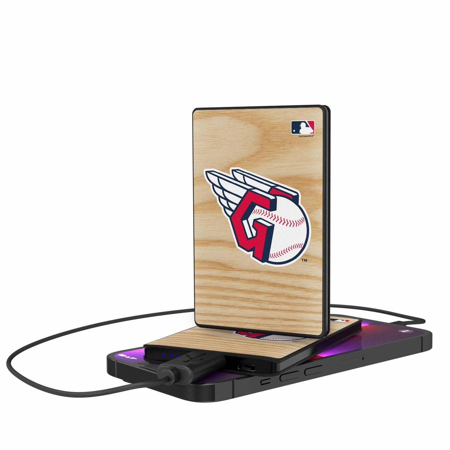 Cleveland Guardians Wood Bat 2500mAh Credit Card Powerbank-0