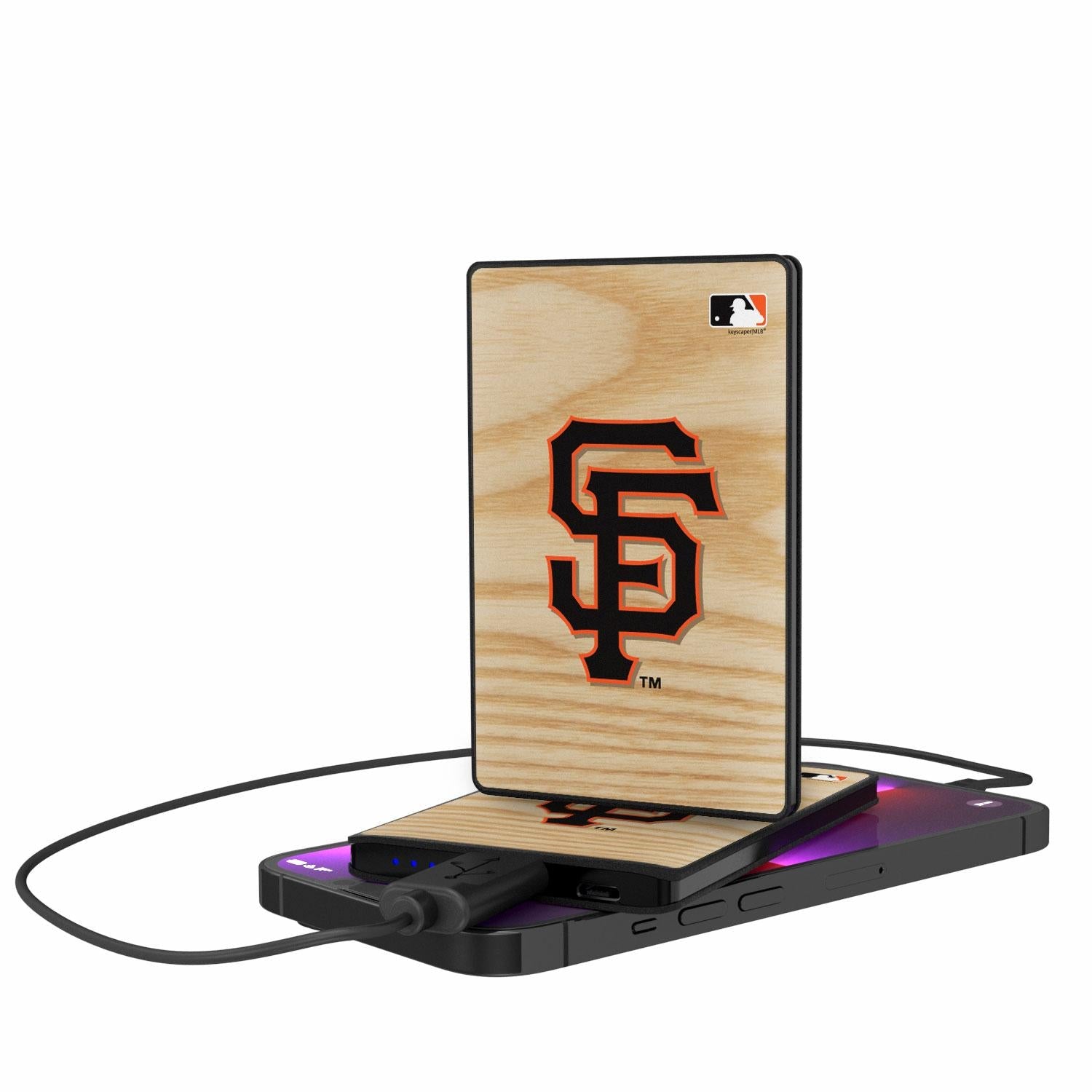 San Francisco Giants Wood Bat 2500mAh Credit Card Powerbank-0