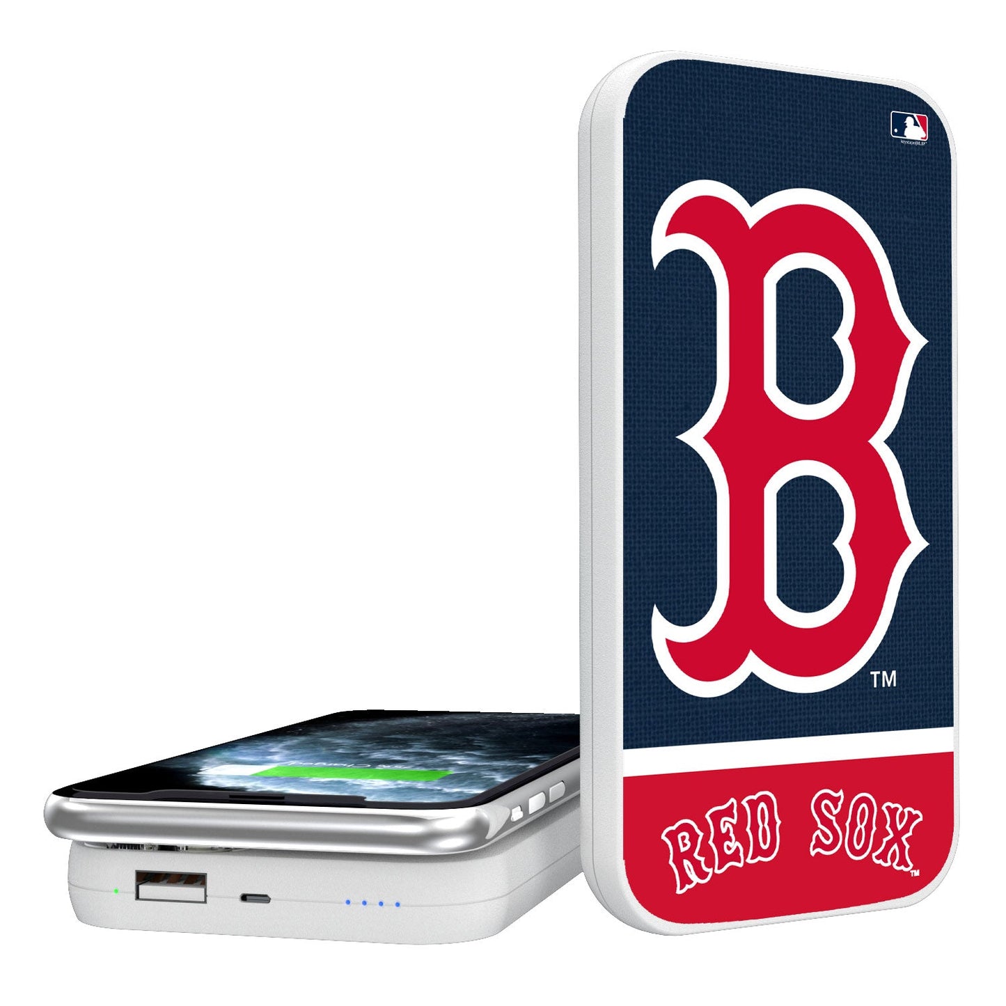 Boston Red Sox Solid Wordmark 5000mAh Portable Wireless Charger-0