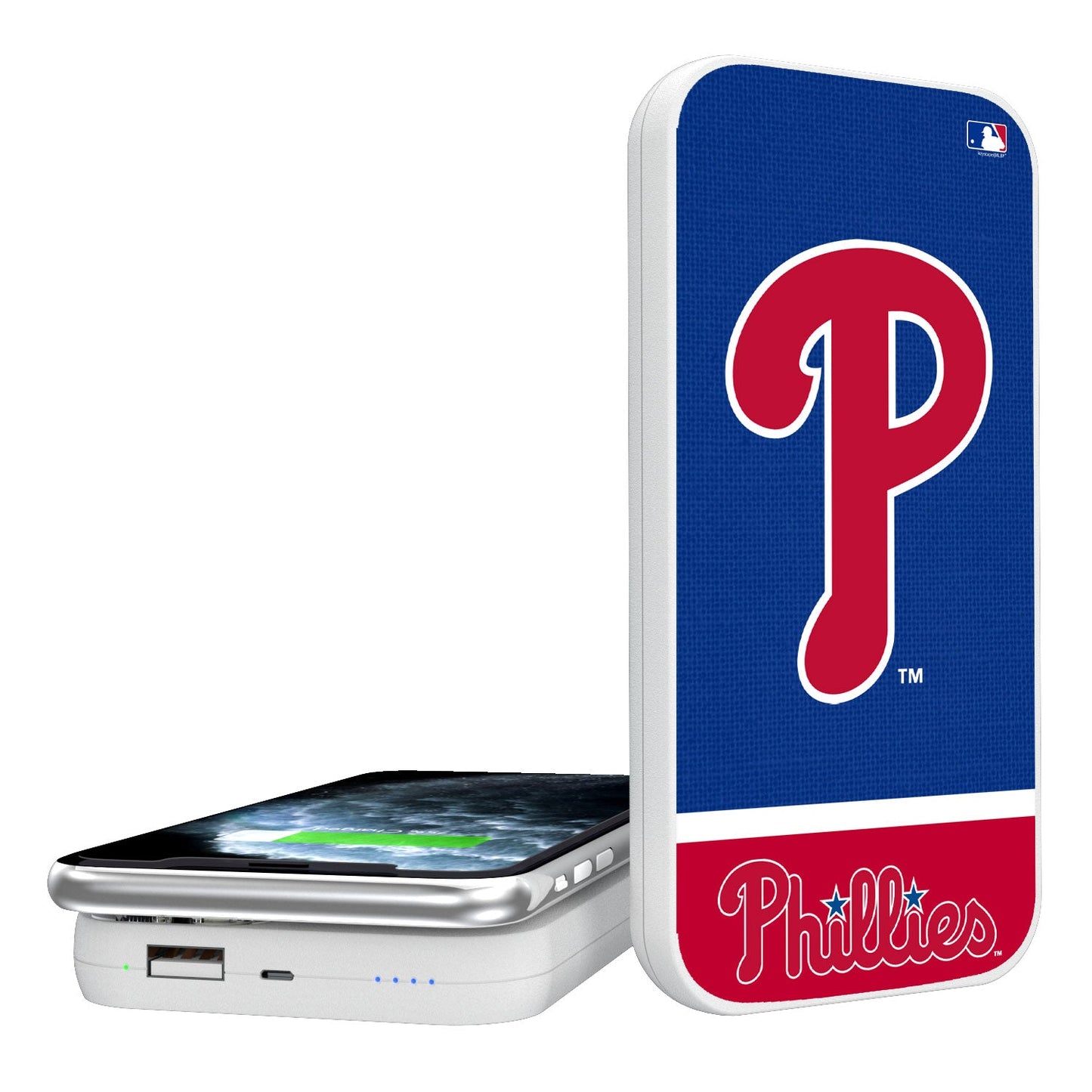 Philadelphia Phillies Solid Wordmark 5000mAh Portable Wireless Charger-0