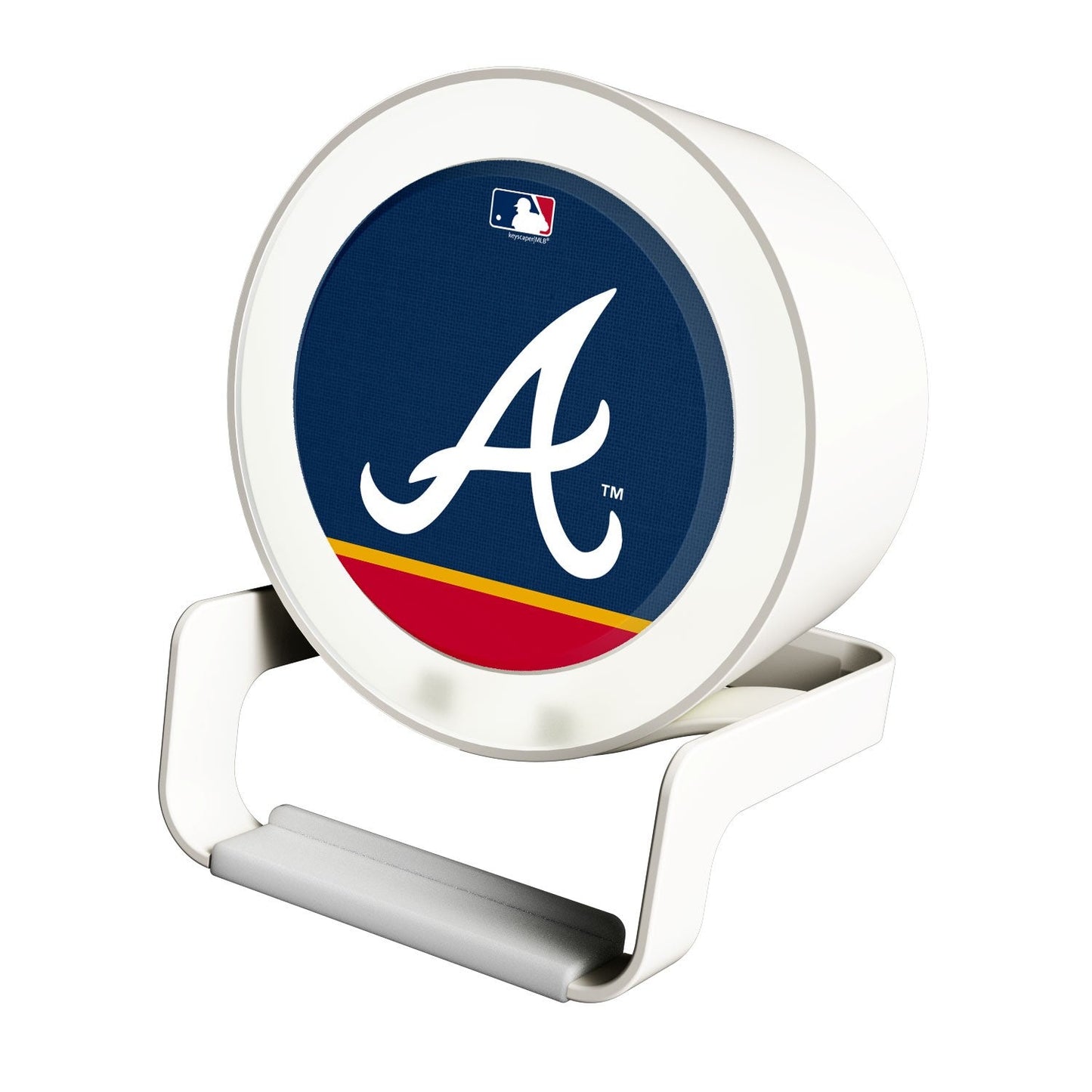 Atlanta Braves Solid Wordmark Night Light Charger and Bluetooth Speaker-0