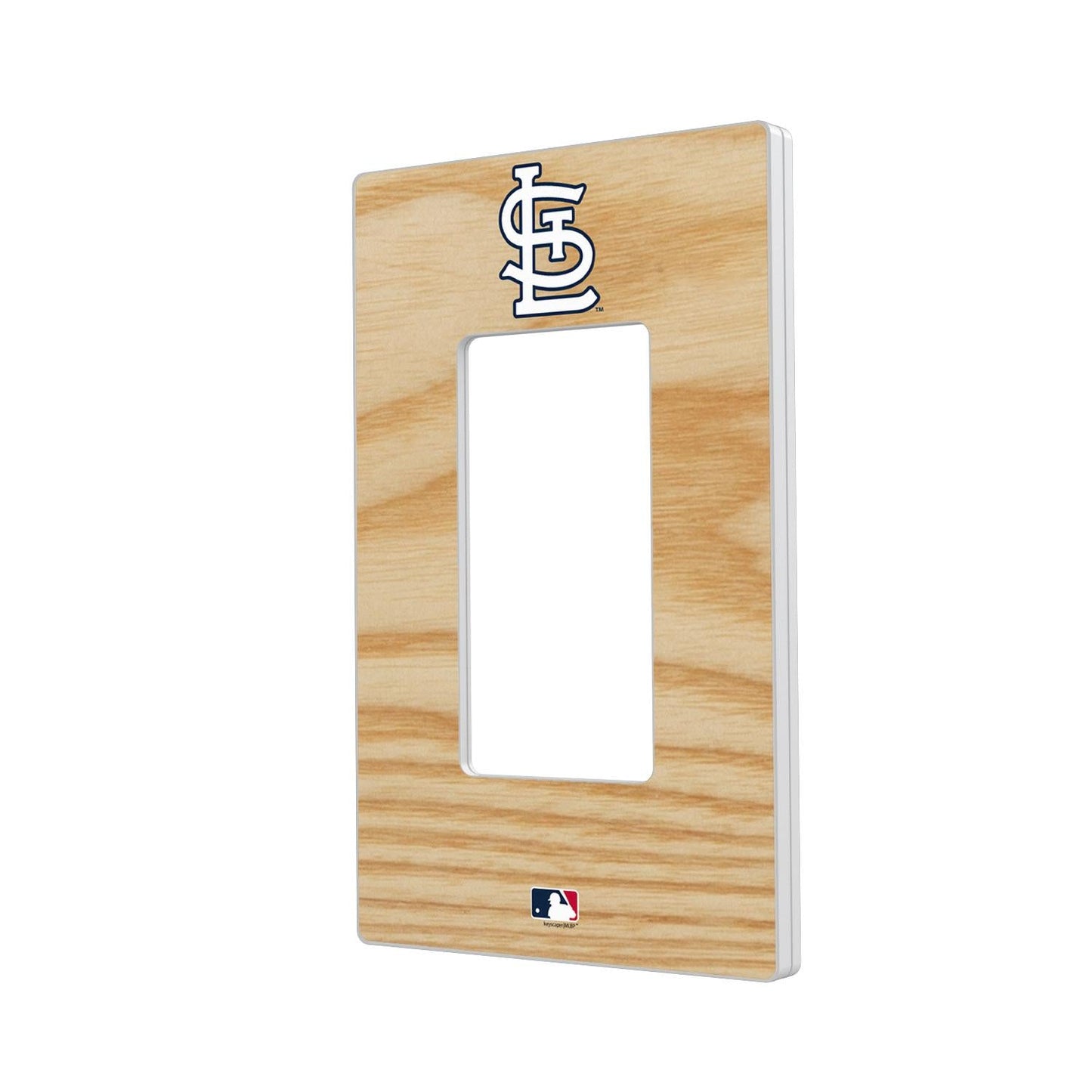 St Louis Cardinals Wood Bat Hidden-Screw Light Switch Plate-1